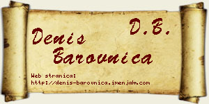 Denis Barovnica vizit kartica